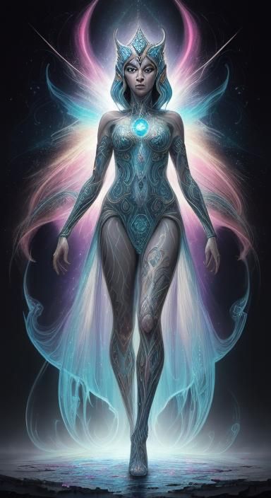 Ahsoka: Goddess of Stars in Cosmic Illustration