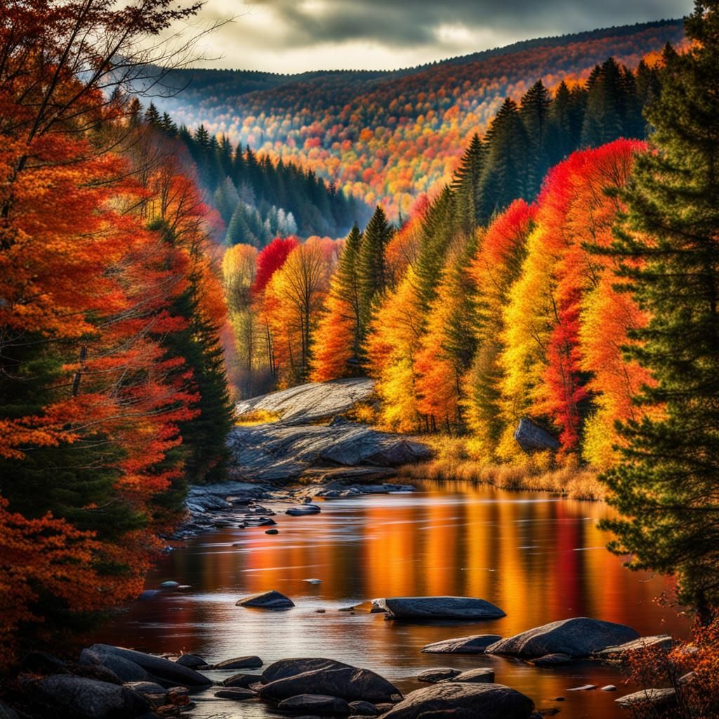 Beautifully Shot Vermont Autumn Landscape in HDR
