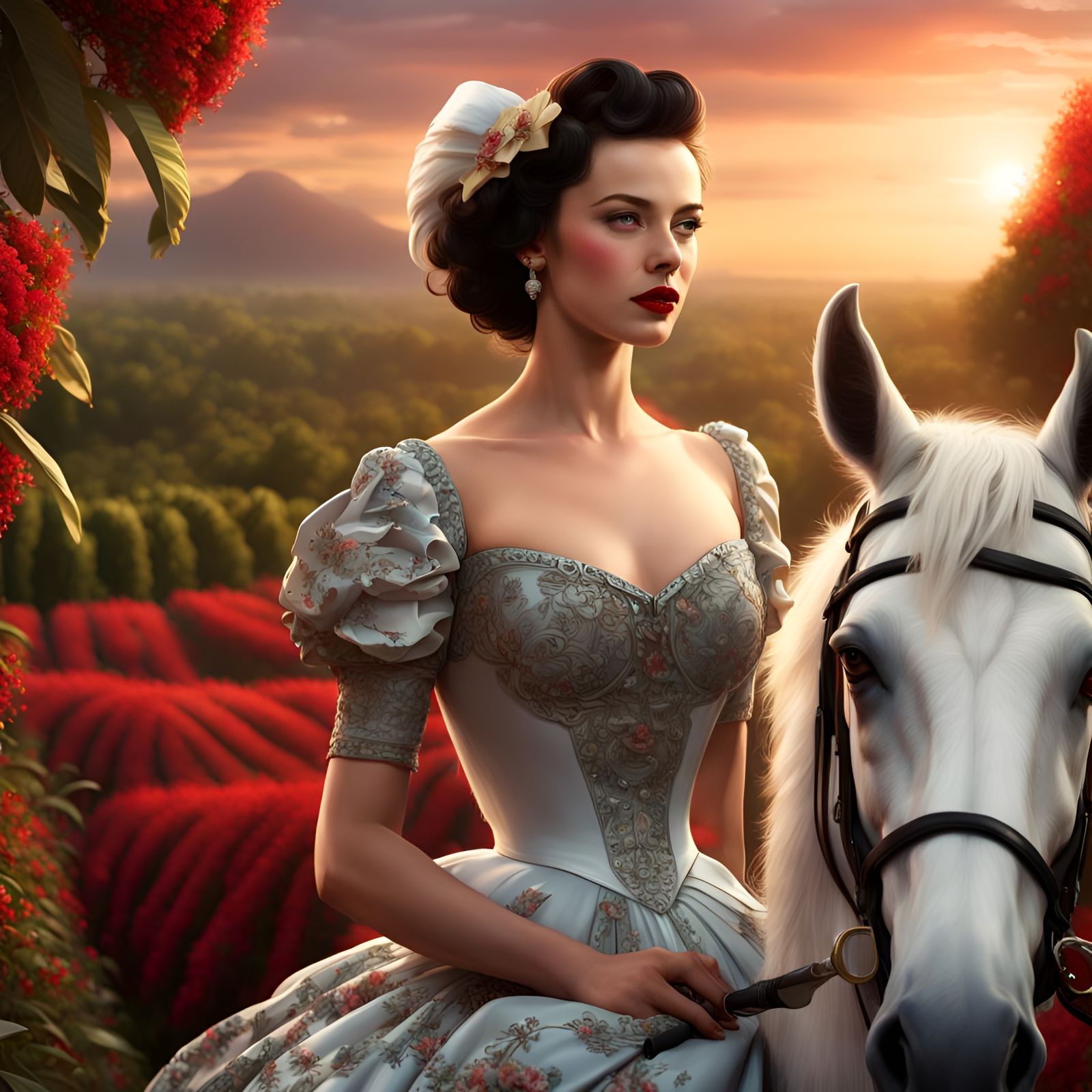 Scarlett O'Hara Rides at Sunset: Art Deco Fashion