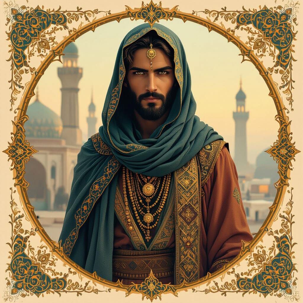 Ornate Vintage Design with Middle Eastern Influence