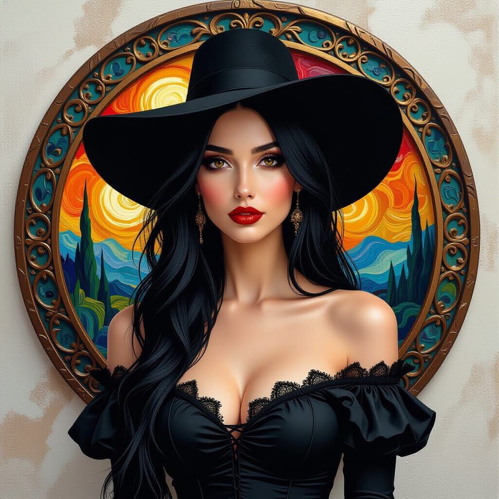 post-impressionist oil painting, V@n G0gh,  impasto,  a love...