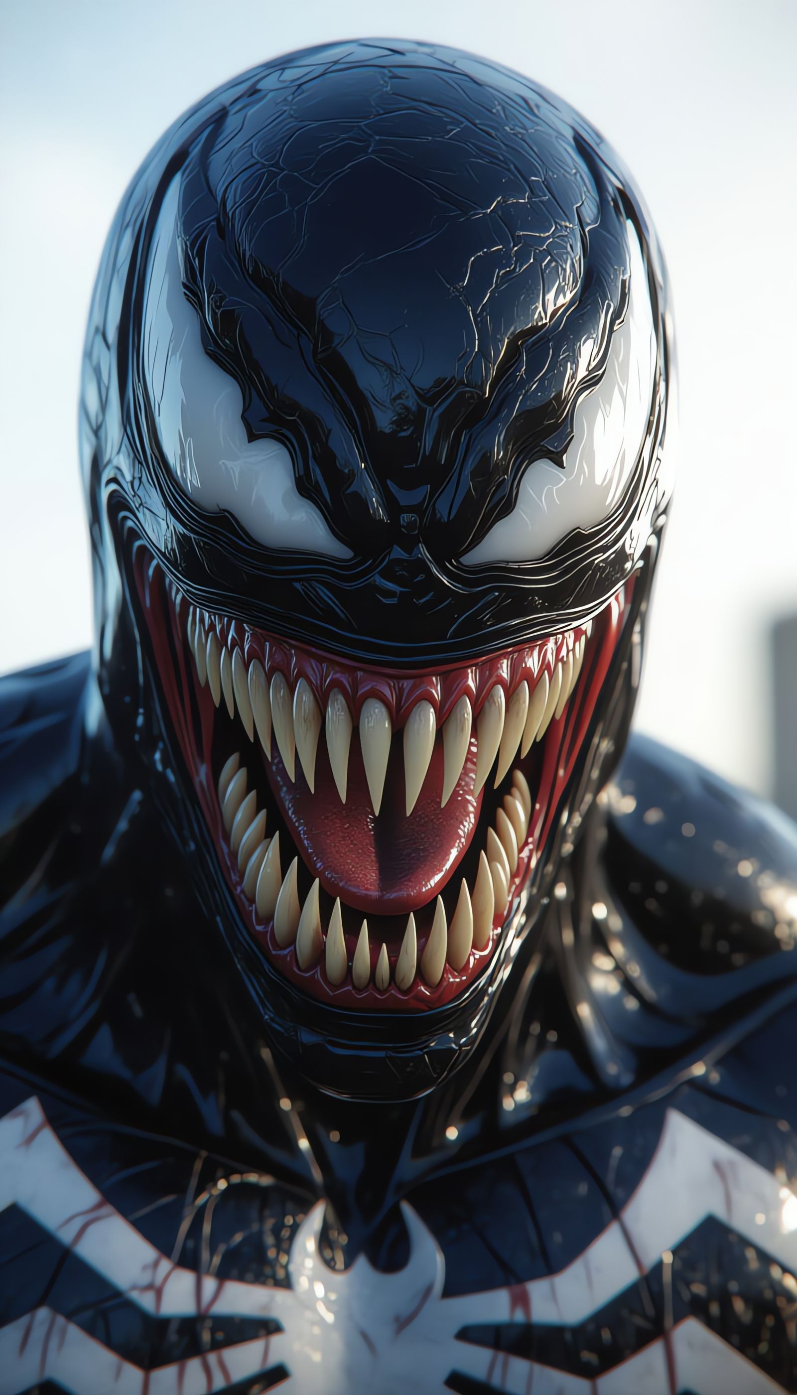Venom Close-Up Portrait: Hyperrealistic Cinematic Film Still