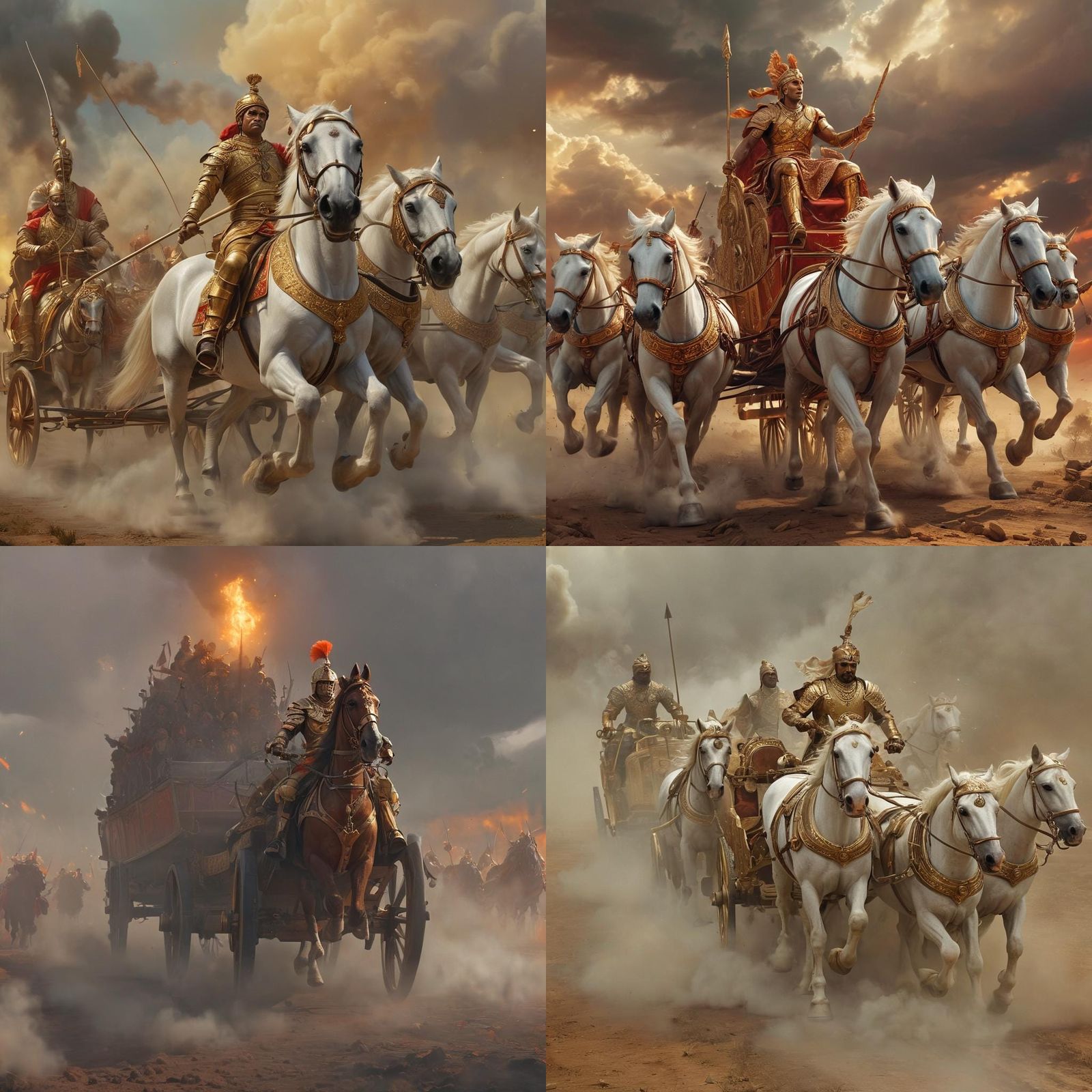 Epic Battle Scene from Indian Mythology