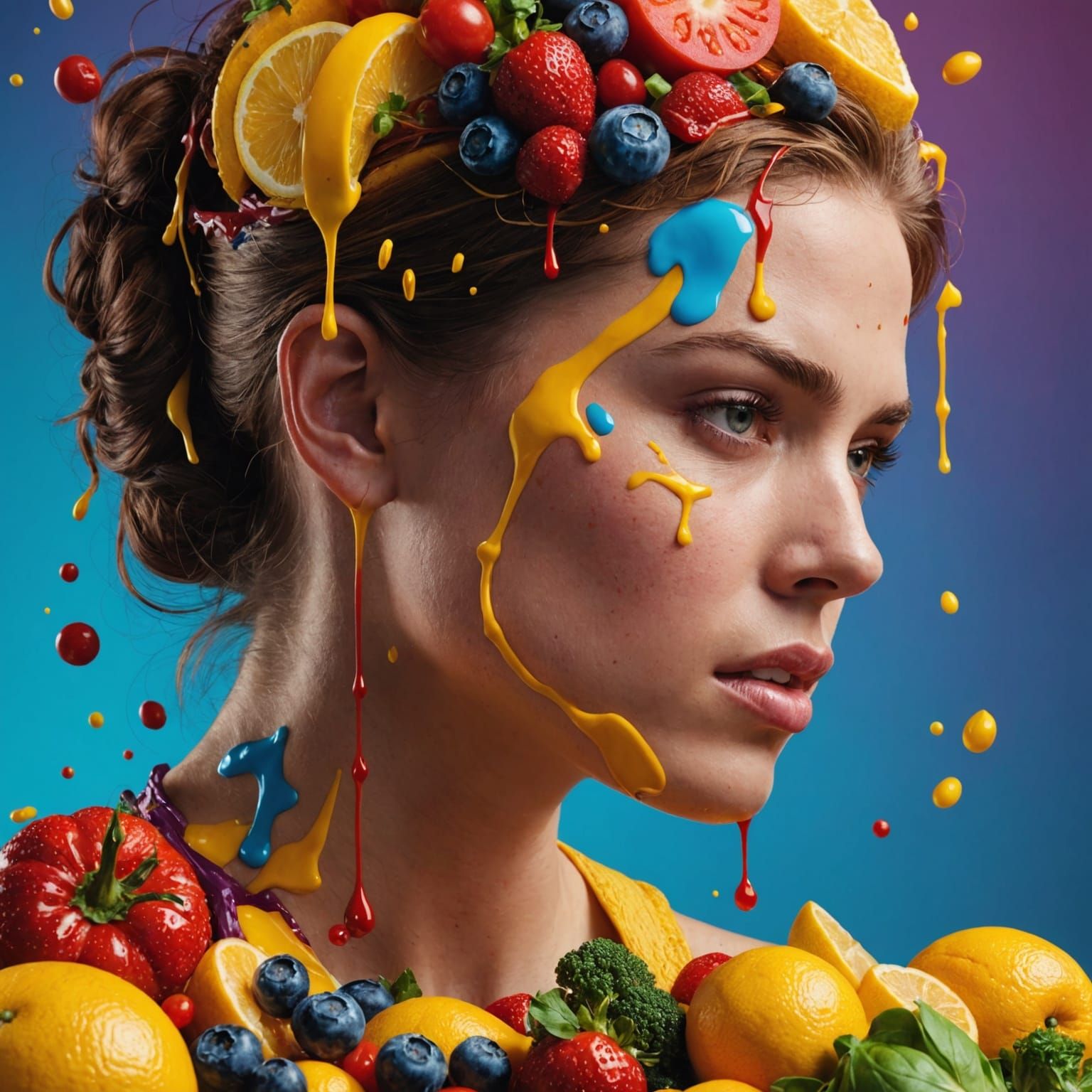 Giant Food in Odd Places: Hyperrealistic Concept Art