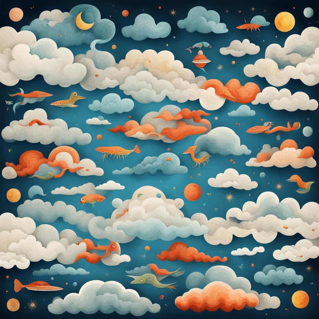 Surreal Clouds Shaped as Fantastic Creatures
