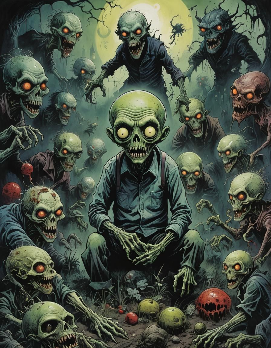 a horrific zombie alien creatures 3