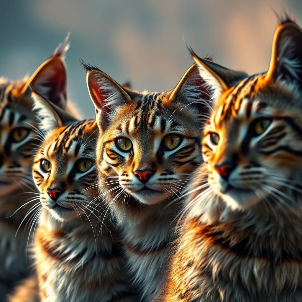 Majestic Felines in Photorealistic Splendor