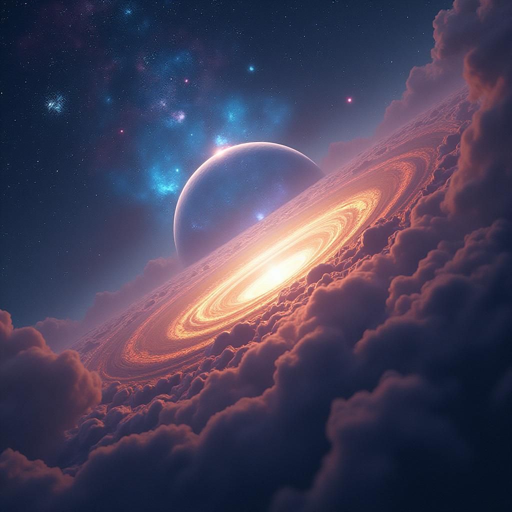 Cosmic Expanse of Stars and Galaxies in Digital Art