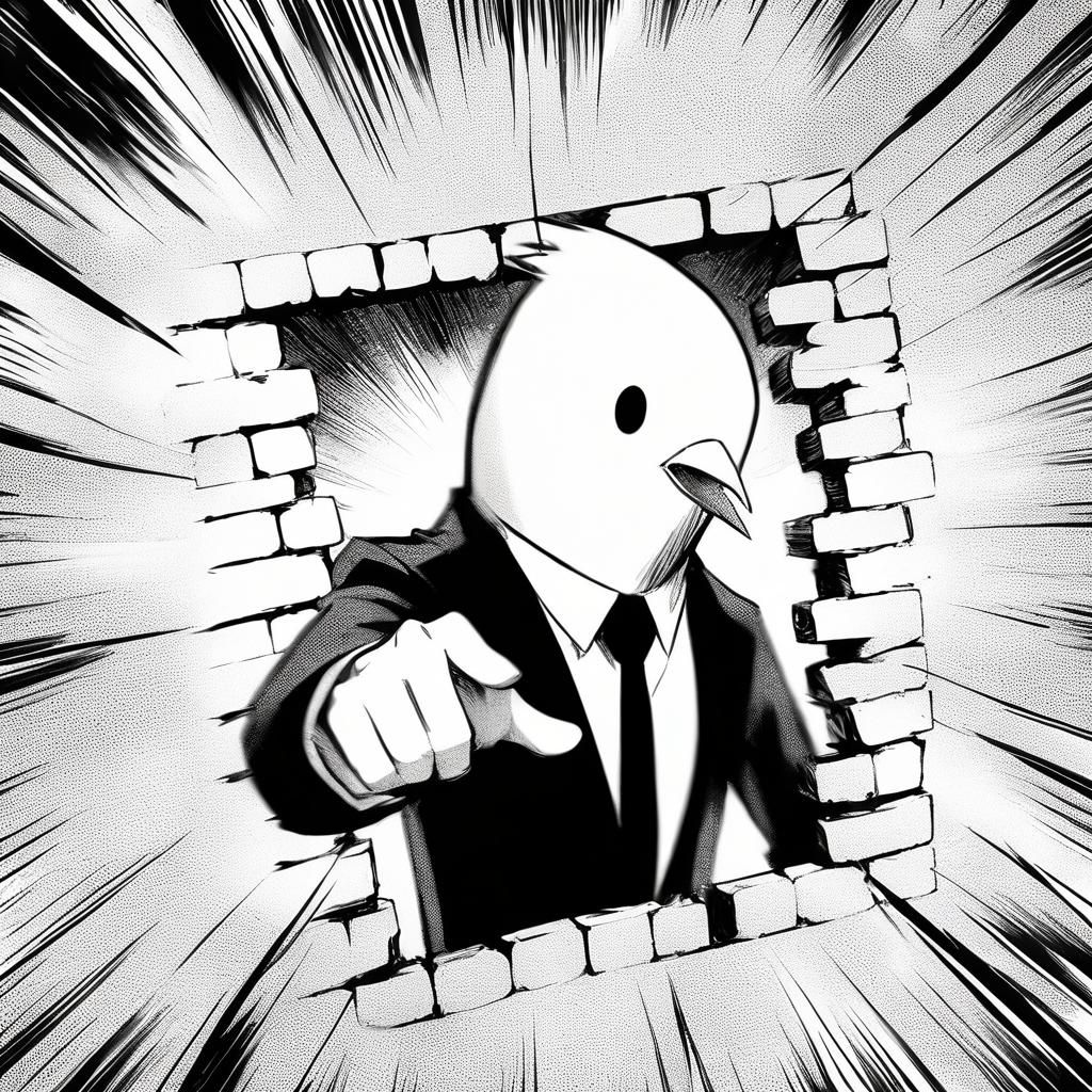 Image generated based on the description of Oyasumi Punpun m...