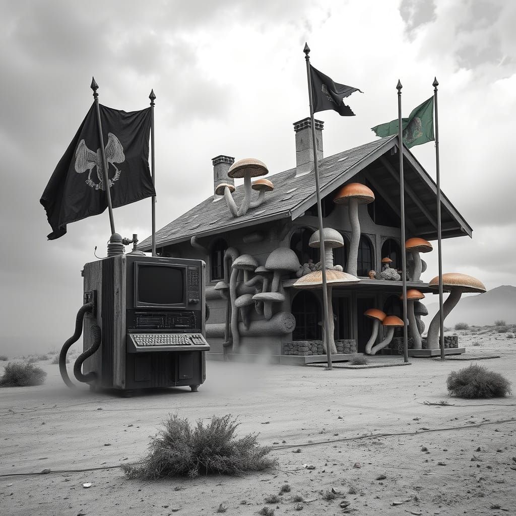 Surreal 17th Century Computer Meets Gum Bungalow