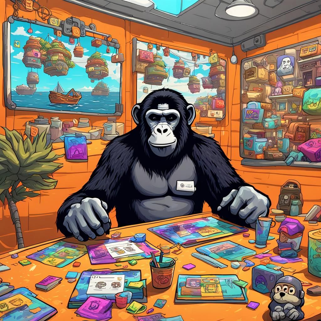 Bored Ape NFT in Pop Art Style Library