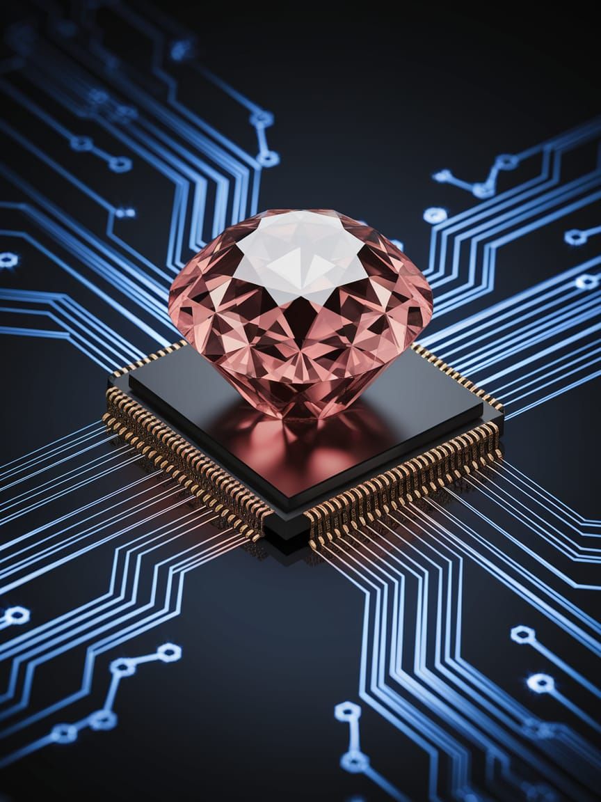 Crystal Mining Jewel Meets Microchips in Studio Lighting