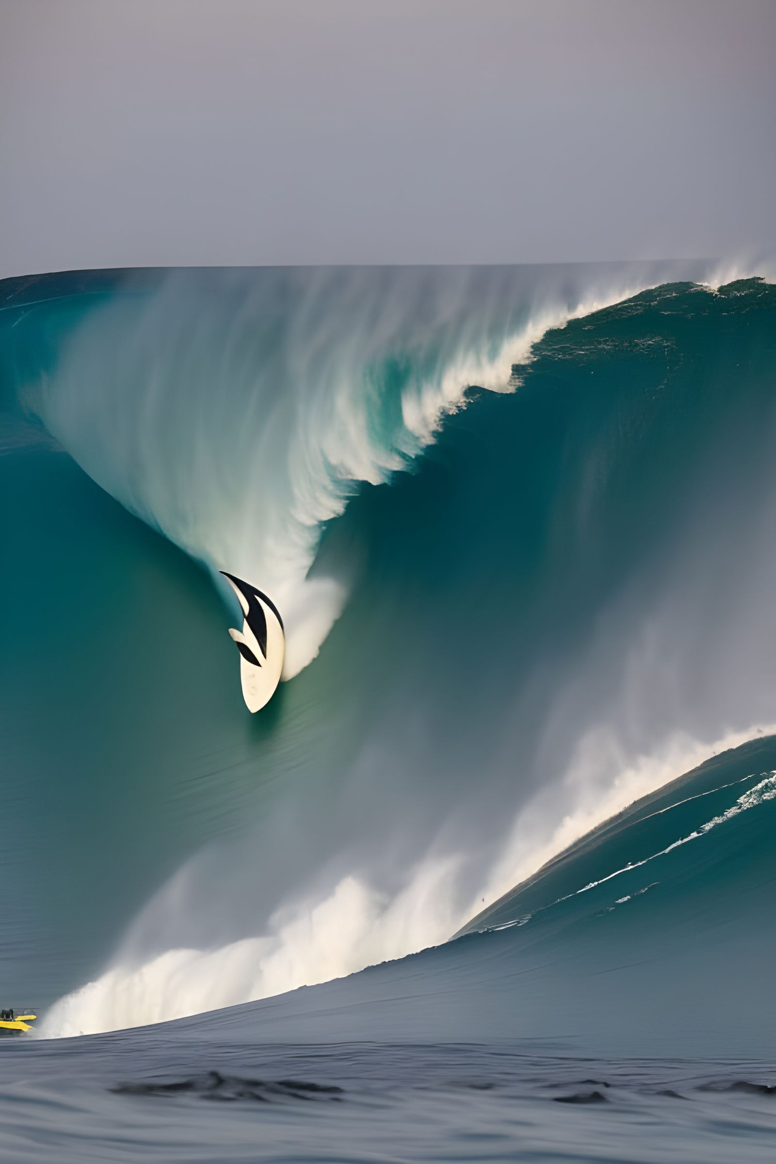 Orca Surfing a Monster Wave in Portugal