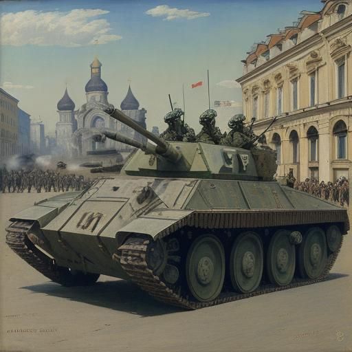 Anime Sci-Fi Armored Car Riot on Nevsky