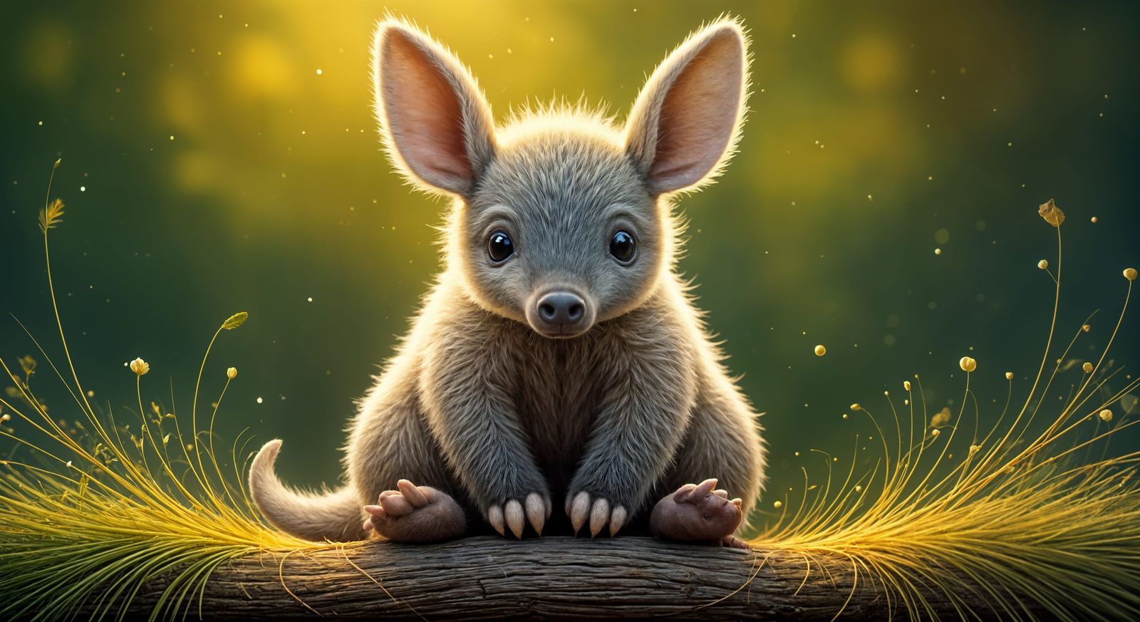 Whimsical Baby Aardvark Plush Toy