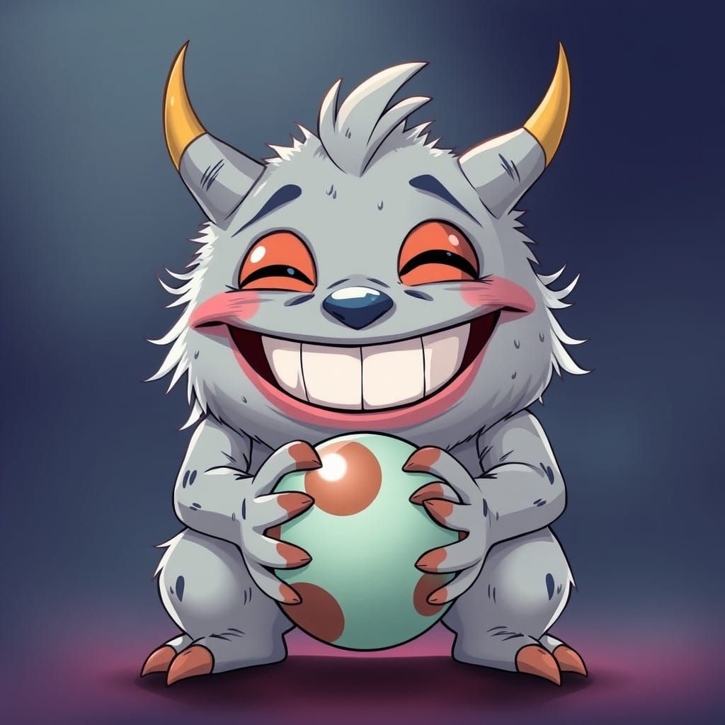 Adorable Monster Plays Catch in Vibrant Cel-Shaded Style