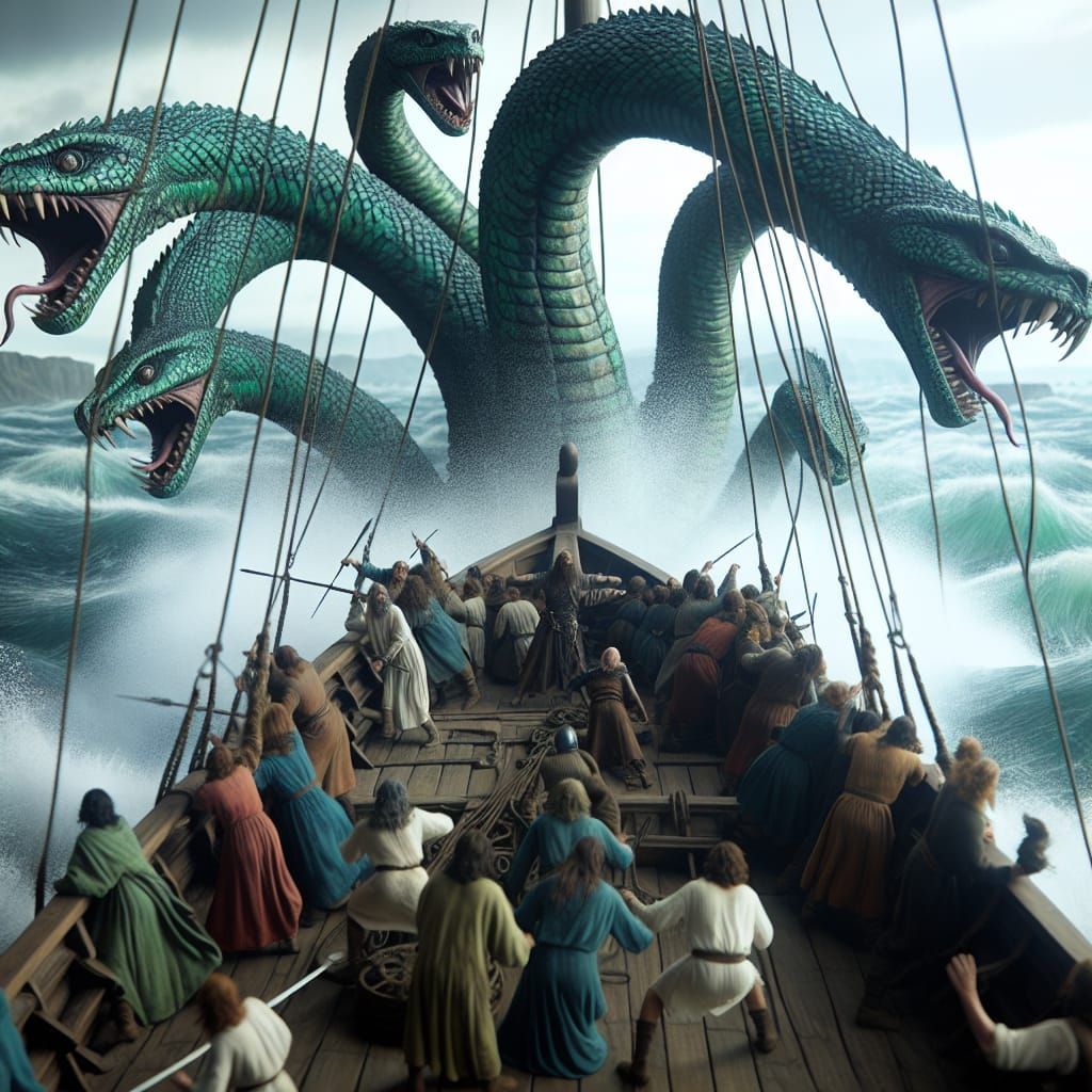 Emerald Hydra Attacks Frigate in Turbulent Ocean