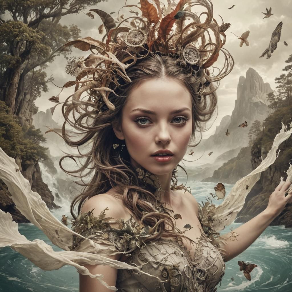 Dynamic Wilderness: A Hyperrealistic Natural Collage