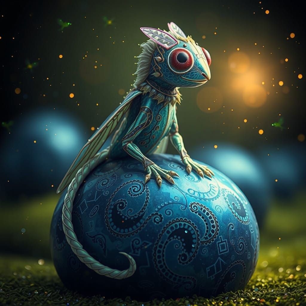 Ethereal Firefly in a Dreamlike Vortex of Light