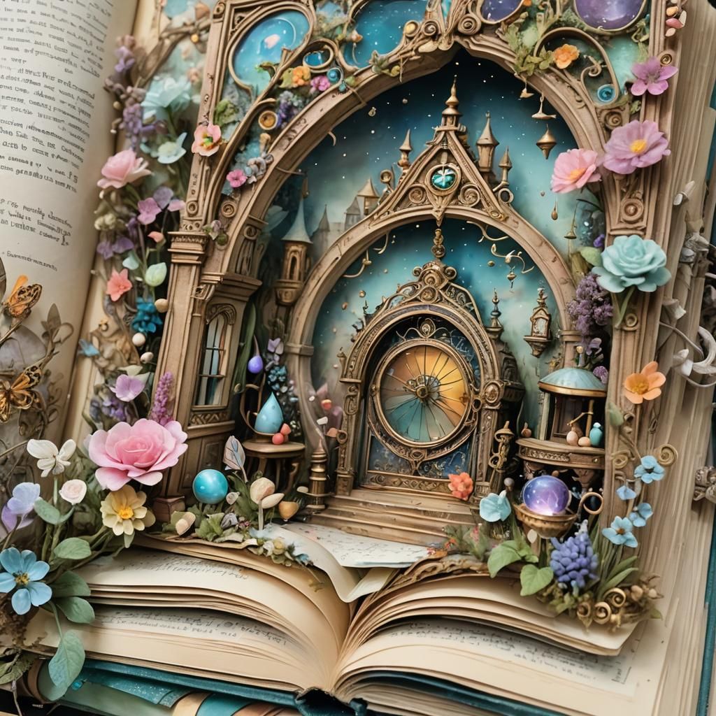 Fairytale Storybook Illustration in Dreamy Pastel Hues