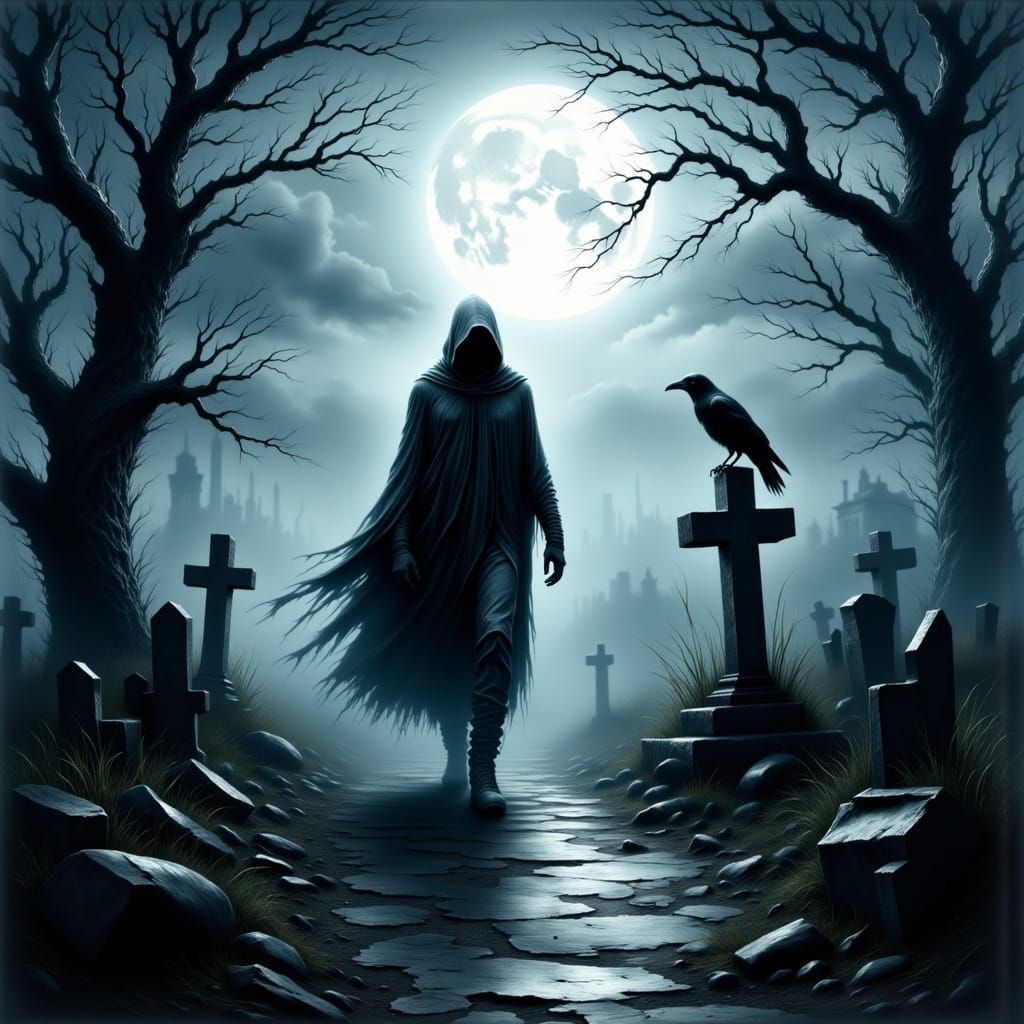 Gothic Horror Graveyard Movie Poster