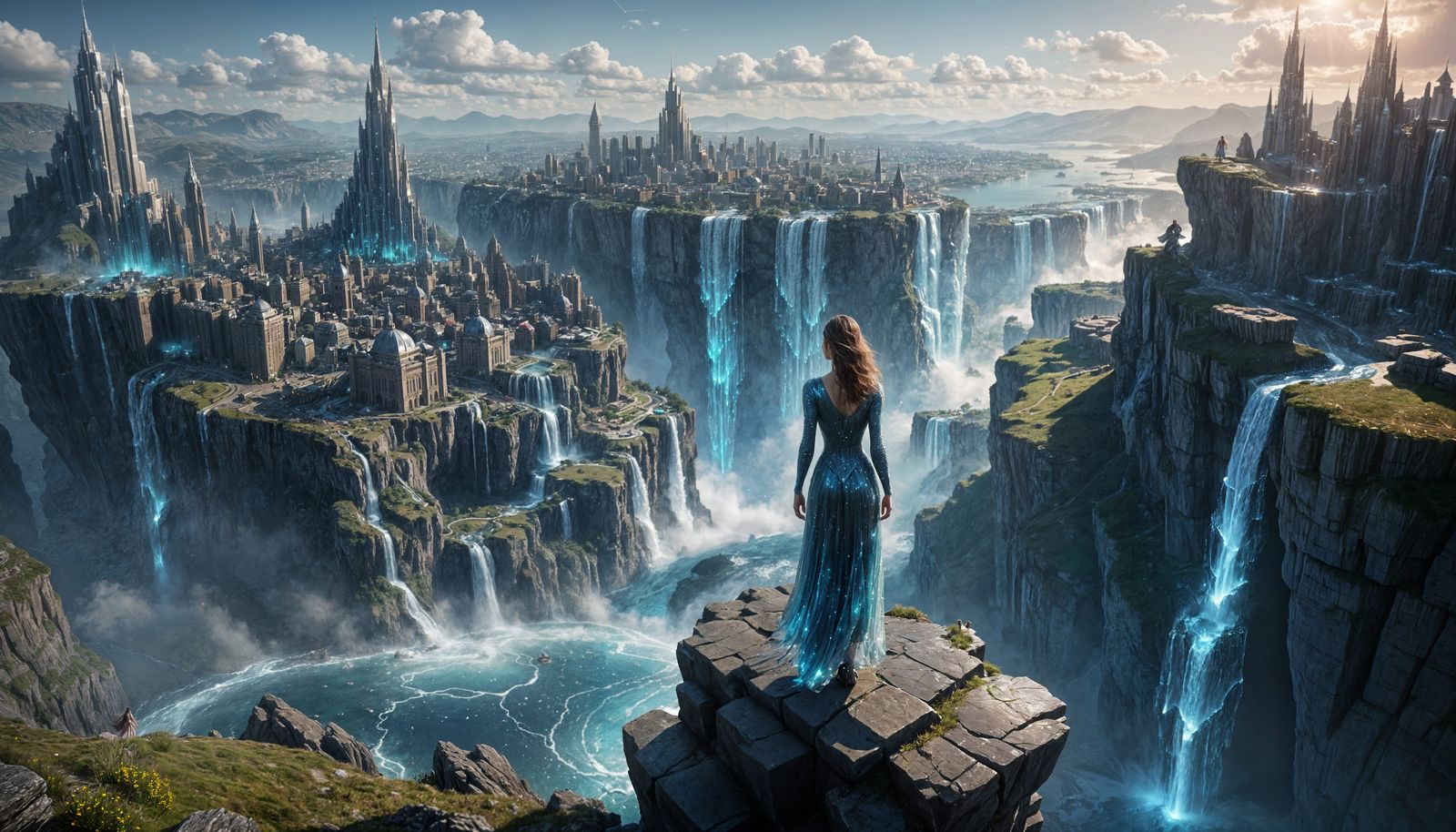 Crystal City Overlook: Waterfall Hair Woman