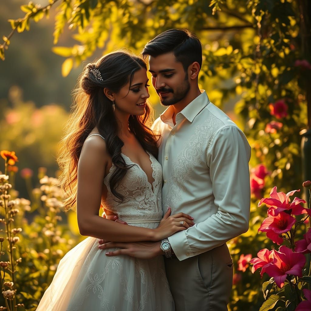 Romantic Couple in Enchanting Nature