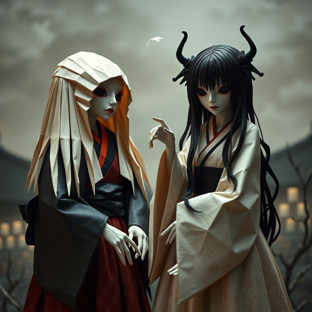 Origami Spirits: Sadako Yamamura and Kayako Saeki