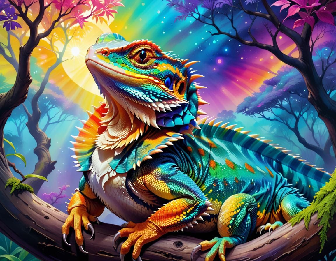 Sunbathing Bearded Dragon