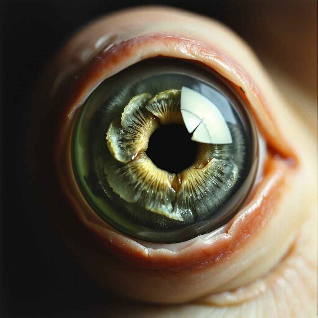 Malachite Tears: Surreal Eyeball Photogravure