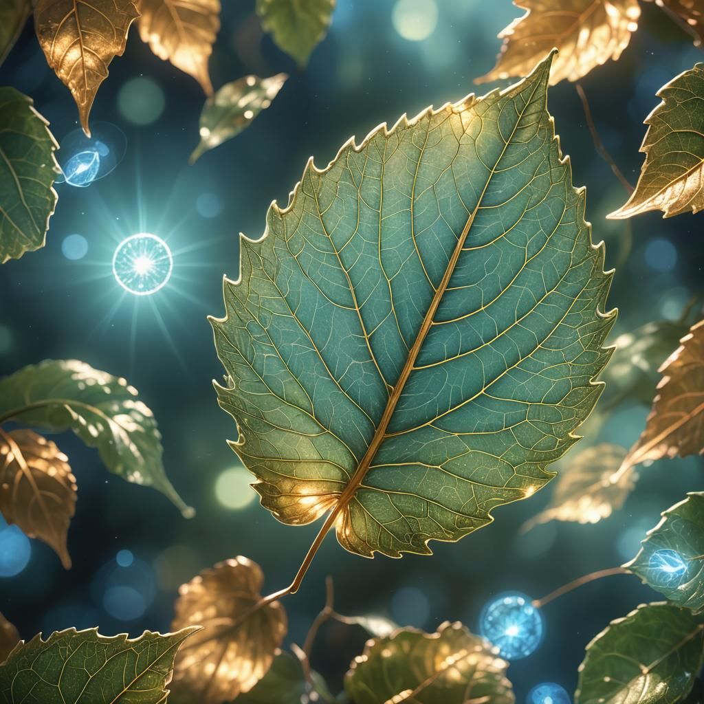 Ethereal Leaf in Digital Fantasy Art