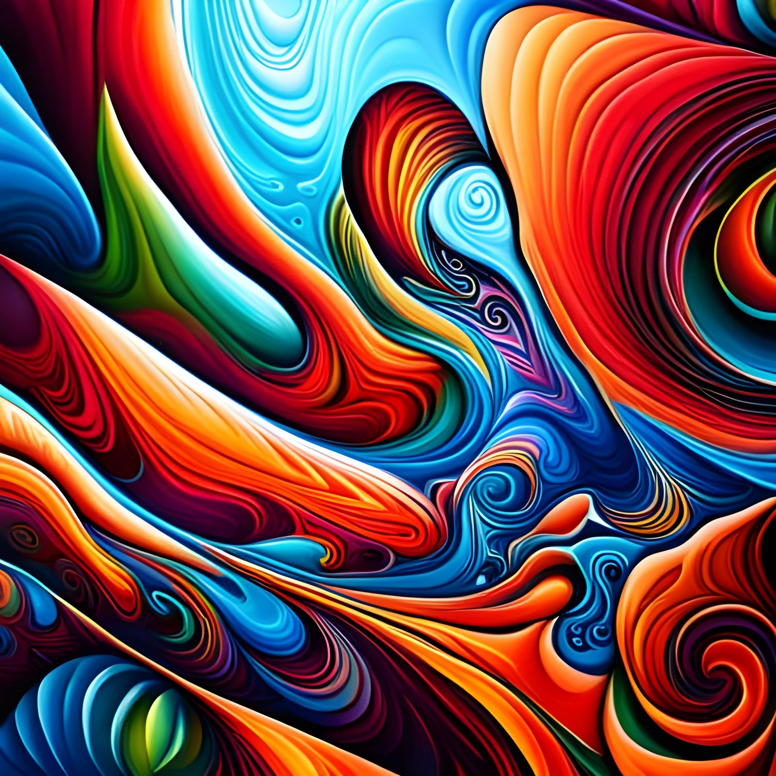 Psychedelic Graffiti Art in Funk Style