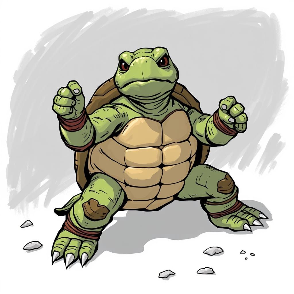 Tortle Expresses Anger in a Frenzied Manner