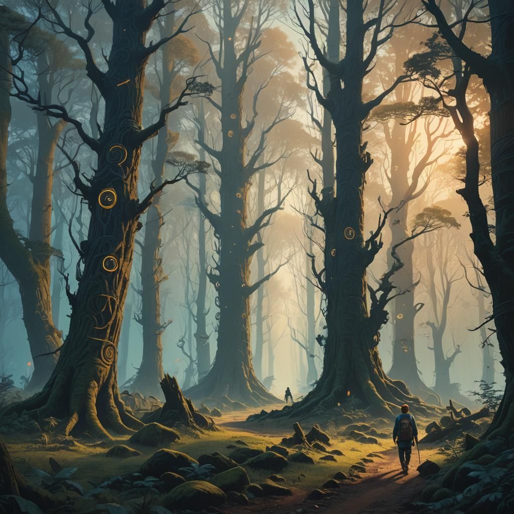 Mystical Forest Journey: Fantasy Concept Art
