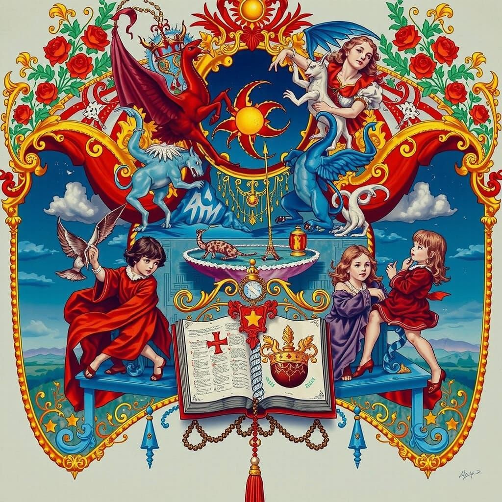 Abstract Swirling Patterns in Vivid Reds