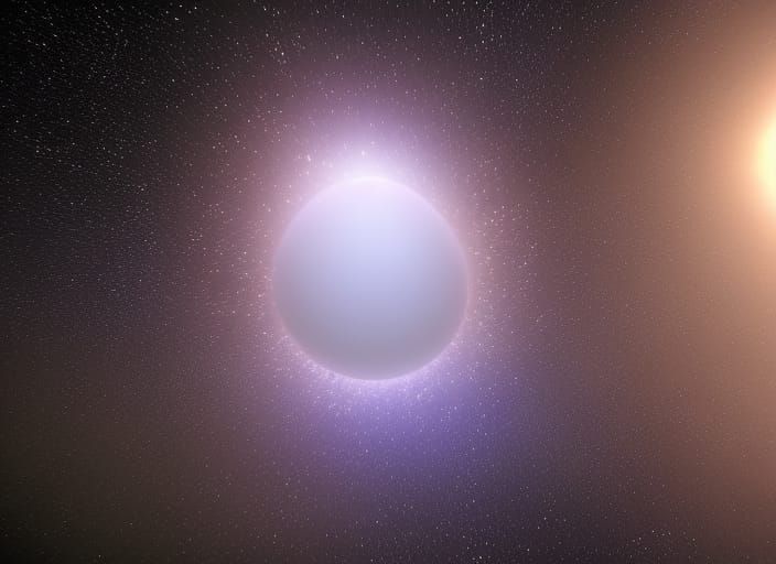 Ethereal Planet Amidst Star Cluster in 4K