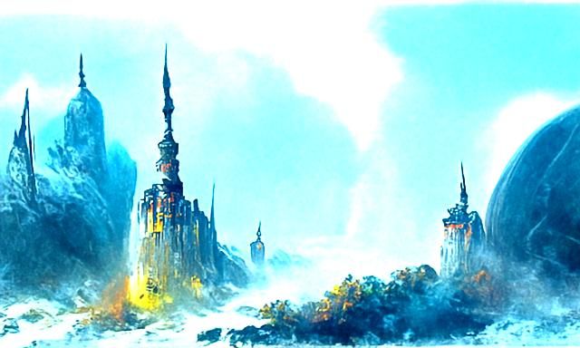 Majestic Castle of Power: Hyperrealistic Digital Painting