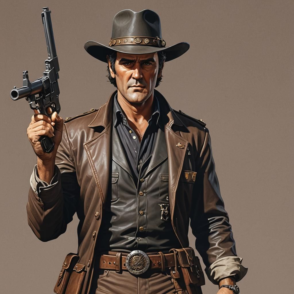 Bruce Campbell as Brisco County: 3D Anime Art