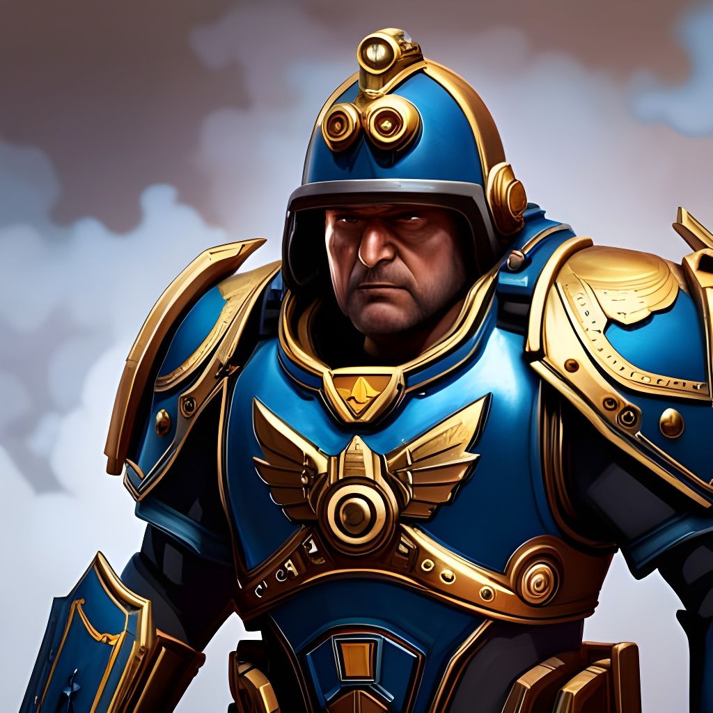 Detailed Space Marine Armor in Sci-Fi Style