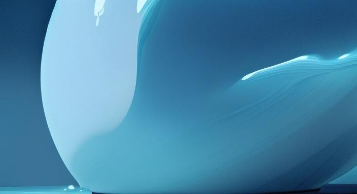 Blue Monochromatic Portrait in Realism Style