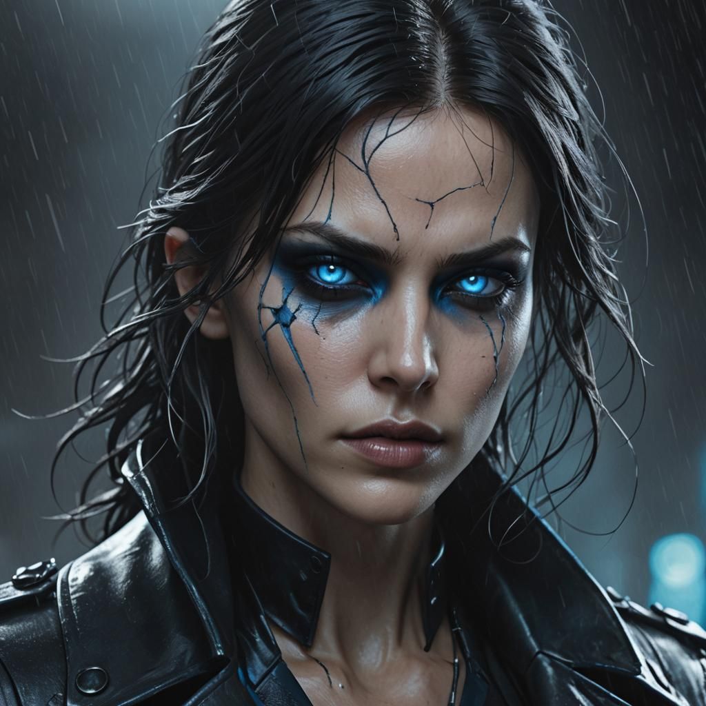 Vampire Assassin Selene in Dark Fantasy 3D