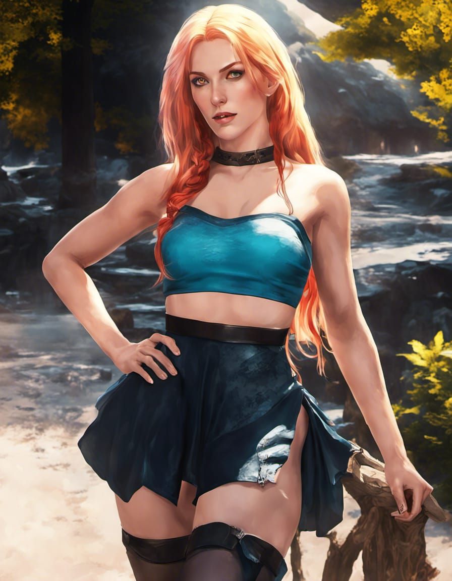 Hyperrealistic Sorceress Weaving Spells in a Mystical Settin...