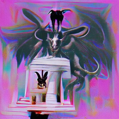 Baphomet in Occult Art Style