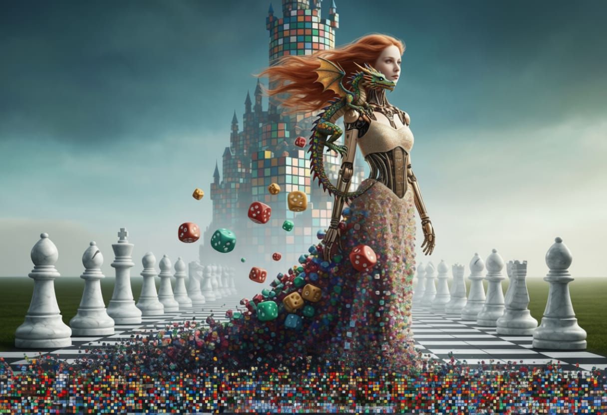 Biomechanical Queen in a World of Games Art