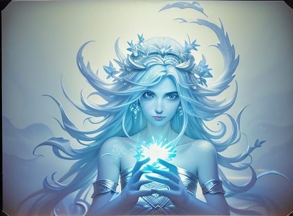 Monochromatic Hydra Dreamscape with Chiaroscuro Lighting