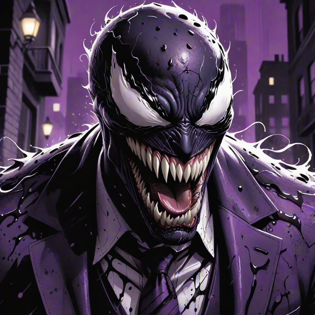 Venom Roaring: Monochromatic Film Noir Comic Art