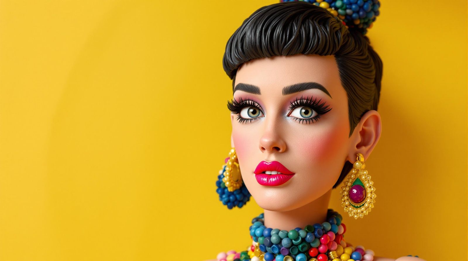 Katy Perry in Vibrant Clay Portrait