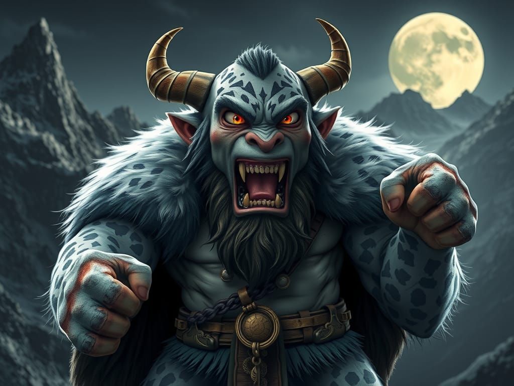 Chibi Dwarf Mountain Man War Cry in 4K