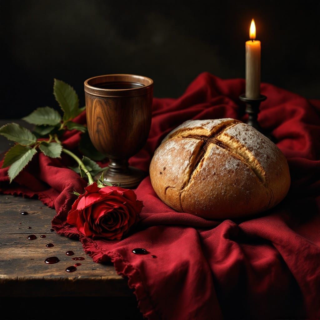 Richly Textured Still Life in Warm, Golden Light