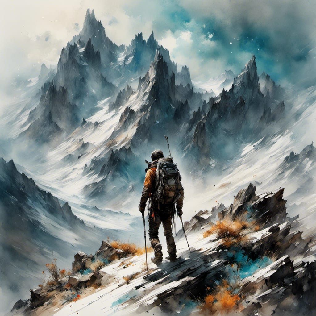 Romantic Mountain Climb: A Journey Together